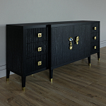 Большой Комод-буфет Elsa Dreams Black с ящиками варинант исполнения - 4 | Loft Concept в Твери