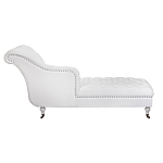 Кушетка белая с мягкой обивкой из велюра Michael Couch варинант исполнения - 2 | Loft Concept в Твери