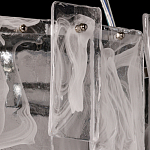 Люстра круглая с подвесными прямоугольными пластинами из стекла Glacier Panels варинант исполнения - 9 | Loft Concept в Твери