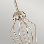 Люстра цвета никель с 6-ю рифлеными стеклянными плафонами и изогнутым каркасом Kichler варинант исполнения - 5 | Loft Concept в Твери