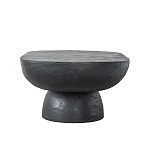 Столик кофейный черного цвета с овальной столешницей и круглым основанием Black Dalmen Table варинант исполнения - 6 | Loft Concept в Твери