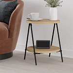 Стол приставной с 2-мя круглыми столешницами из дерева ESSEL OAK варинант исполнения - 7 | Loft Concept в Твери