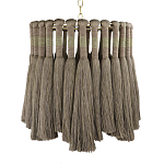 Подвесной светильник круглый плетеный с бахромой Braided Bundle of Ears варинант исполнения - 1 | Loft Concept в Твери