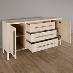 Буфет Primo с тремя ящиками и двумя фасадами Светлый дуб варинант исполнения - 3 | Loft Concept в Твери