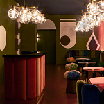 Обои ручная роспись Chez Nina by India Mahdavi Standard colourway on Perfect Green slub silk варинант исполнения - 1 | Loft Concept в Твери