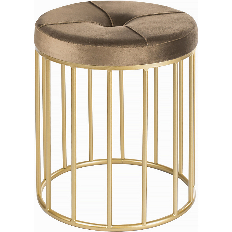 Пуф The brown cage Коричневый Золотой Пуф The brown cage Коричневый Золотой в Твери | Loft Concept