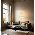 Подвесной вязаный белый светильник «Моника» варинант исполнения - 3 | Loft Concept в Твери