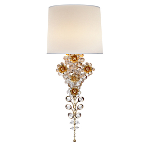 Бра с цветочным основанием и тканевым абажуром Tugella Flower Lamp