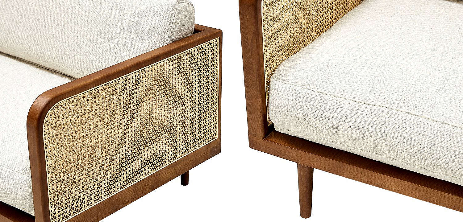 Диван Rattan Decor Sofa Ivory Диван Rattan Decor Sofa Ivory - Loft-Concept в Твери