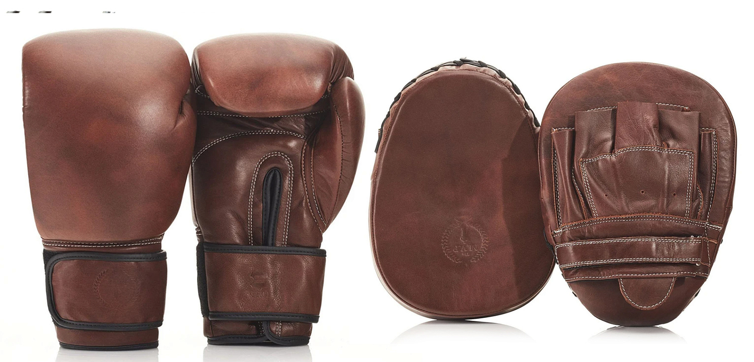 Винтажный набор перчаток для бокса и фитнеса LEATHER BOXING GLOVE СЕТ из 2-х Винтажный набор перчаток для бокса и фитнеса LEATHER BOXING GLOVE СЕТ из 2-х - Loft-Concept в Твери