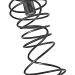 Подвесной светильник светодиодный из металла со спиральным декоративным элементом черный Metal Spiral варинант исполнения - 5 | Loft Concept в Твери