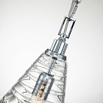 Подвесной светильник с прозрачным рельефным стеклянным плафоном в форме конуса Feiss варинант исполнения - 5 | Loft Concept в Твери