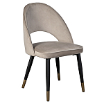 Стул велюровый серо-бежевый Schelde Gray Beige варинант исполнения - 2 | Loft Concept в Твери