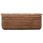 Дизайнерский кожаный диван коричневый без подлокотников Aveline Leather Sofa варинант исполнения - 4 | Loft Concept в Твери