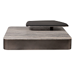 Столик журнальный квадратный  с полкой Sculptural Marble Accent с мрамором  варинант исполнения - 1 | Loft Concept в Твери