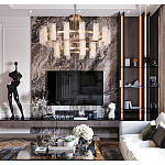 Люстра двухъярусная круглая с текстурными цилиндрическими плафонами Glimpse варинант исполнения - 10 | Loft Concept в Твери