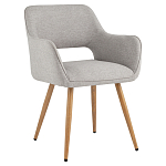 Стул в рогожке серого цвета NEASAN STOOL варинант исполнения - 1 | Loft Concept в Твери