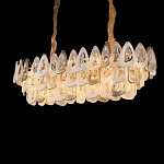 Люстра овальная с многослойными белыми и прозрачными подвесками Character Chandelier варинант исполнения - 5 | Loft Concept в Твери