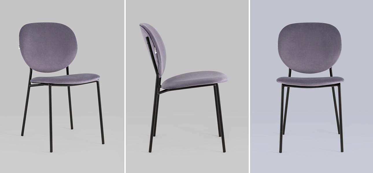 Стул Stanley Chair Пыльно-Сиреневый Велюр Стул Stanley Chair Пыльно-Сиреневый Велюр - Loft-Concept в Твери