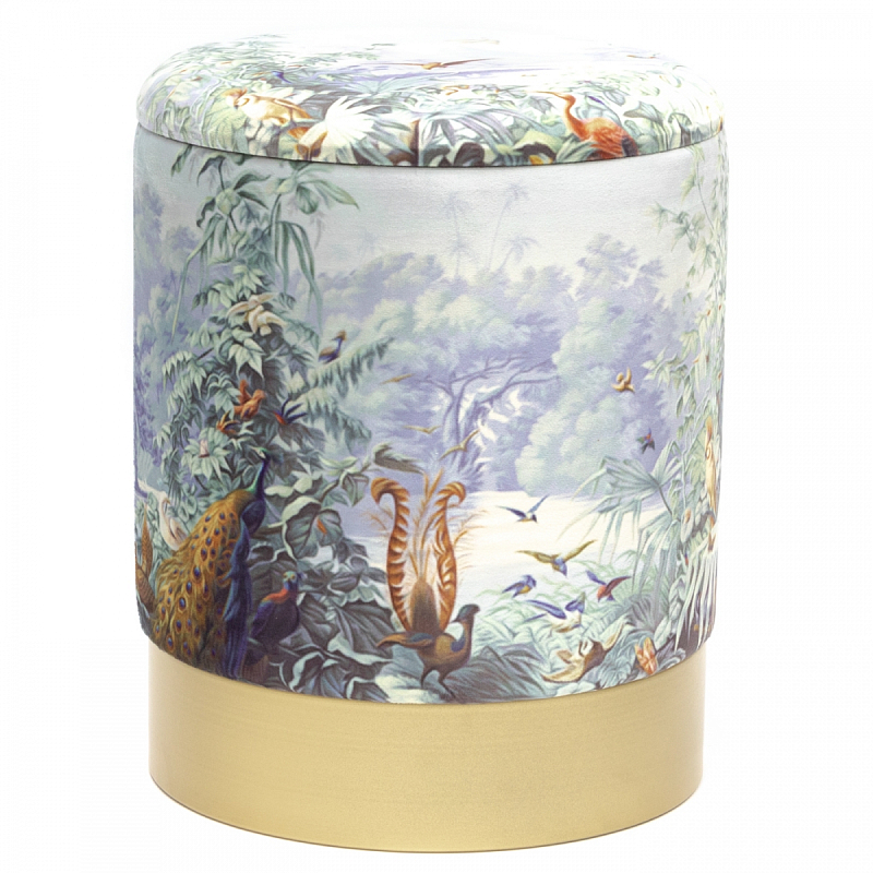 Пуф PUF Jungle Print с крышкой Adrian Мульти Пуф PUF Jungle Print с крышкой Adrian Мульти в Твери | Loft Concept