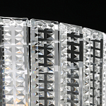 Люстра круглая на цепи цвета хром с прозрачными рельефными хрустальными пластинами Textured Glass Chandelier варинант исполнения - 8 | Loft Concept в Твери