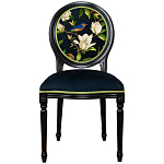 Стул чёрный из натурального бука с изображением птица в саду Blooming Magnolias варинант исполнения - 1 | Loft Concept в Твери