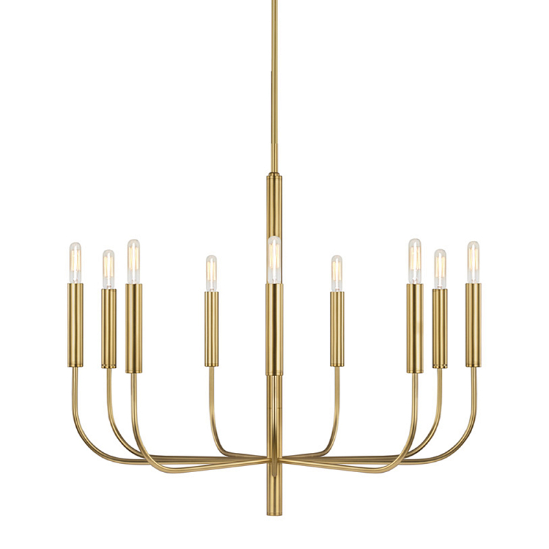 Люстра подвесная с 9-ю лампами Feiss Никель Латунь в Твери | Loft Concept 