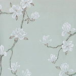 Обои ручная роспись Magnolia Canopy Original Colourway on Adam Grey dyed silk варинант исполнения - 1 | Loft Concept в Твери