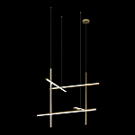 Люстра с 6-ю  пересекающимися цилиндрическими плафонами на тонких тросах Trumpet tube варинант исполнения - 7 | Loft Concept в Твери
