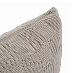 Подушка из хлопка рельефной вязки серого цвета Eden Line варинант исполнения - 2 | Loft Concept в Твери