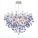 Люстра с синими стеклянными подвесками в форме капель FAIRYTREE Light варинант исполнения - 5 | Loft Concept в Твери
