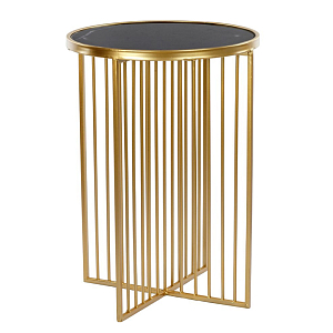 Приставной стол Side Table Marble crossed чёрный мрамор