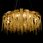 Люстра круглая подвесная с металлическими дугами и длинными цепочками 80 см Atlantis Chain варинант исполнения - 16 | Loft Concept в Твери