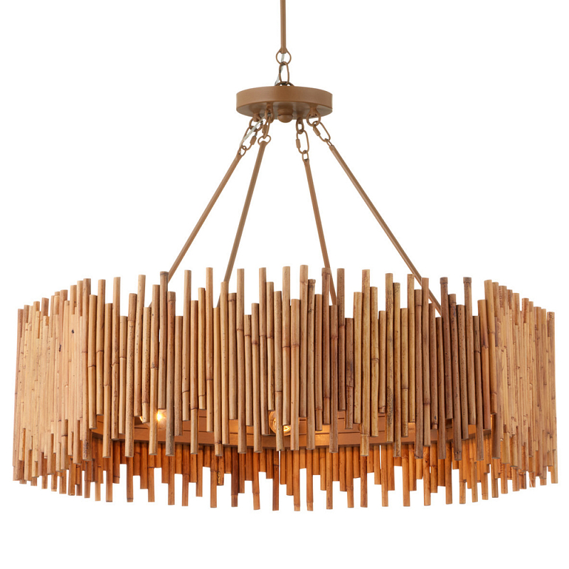 Люстра с абажуром из ротанга Wicker Furniture Бежевый в Твери | Loft Concept 