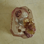 Шкатулка из эпоксидной смолы с цветами розовая Epoxy Resin Flowers Box Pink варинант исполнения - 2 | Loft Concept в Твери
