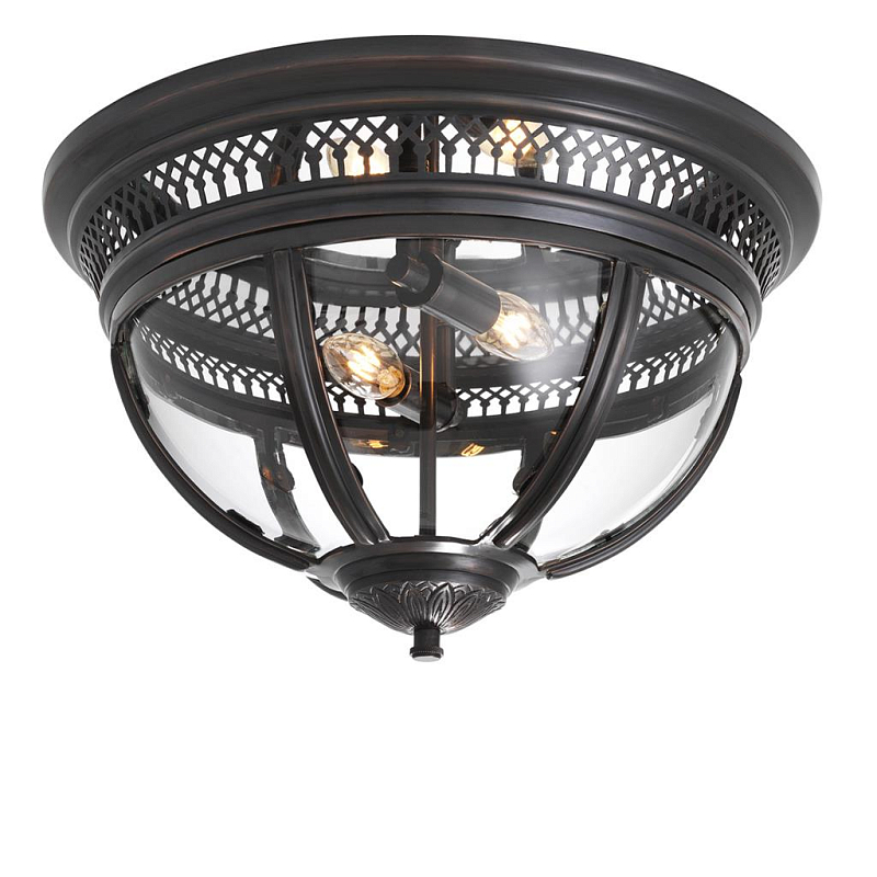 Потолочный светильник Ceiling Lamp Residential Bronze Темная бронза Прозрачное Стекло Потолочный светильник Ceiling Lamp Residential Bronze Темная бронза Прозрачное Стекло в Твери | Loft Concept