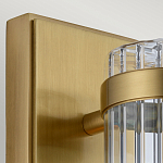 Бра вертикальное с рифленым стеклянным плафоном и прямоугольным основанием Quintiesse варинант исполнения - 2 | Loft Concept в Твери