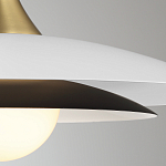 Подвесной светильник с плафоном в форме плоского купола и белой шарообразной лампой Eurofase варинант исполнения - 10 | Loft Concept в Твери