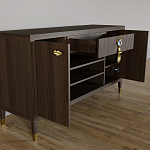 Комод-буфет Elsa Dreams Walnut с открытыми полками   варинант исполнения - 1 | Loft Concept в Твери