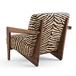 Кресло с обивкой из шенилла с тигровым принтом Tiger Chair варинант исполнения - 3 | Loft Concept в Твери