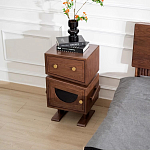 Тумбочка прикроватная с ящиком и дверцей Робот Robot Desk варинант исполнения - 3 | Loft Concept в Твери