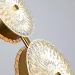  Подвесной светильник с плафонами из рельефного стекла Peony Glass Bronze Two варинант исполнения - 4 | Loft Concept в Твери