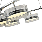 Люстра светодиодная с 8-ю прозрачными плафонами цилиндрической формы из акрила и стекла с пультом для регулировки света Glass Lamp Chromium варинант исполнения - 1 | Loft Concept в Твери