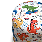 Пуф детский круглый с принтом Dinosaurs CHILDHOOD варинант исполнения - 2 | Loft Concept в Твери