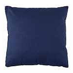 Подушка декоративная хлопковая синего цвета с абстрактным принтом Elysian Flow Azure варинант исполнения - 2 | Loft Concept в Твери