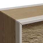 ТВ тумба 2 двери и 2 ящика с подсветкой на рельефном фасаде Warm Industrial варинант исполнения - 7 | Loft Concept в Твери