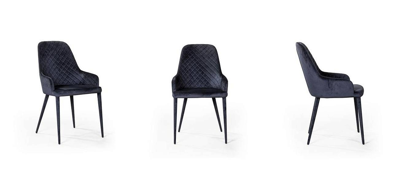 Стул Douglas Rhombus Chair Черный Велюр Стул Douglas Rhombus Chair Черный Велюр - Loft-Concept в Твери