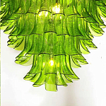 Люстра из семи ярусов зеленого стекла Independence варинант исполнения - 4 | Loft Concept в Твери