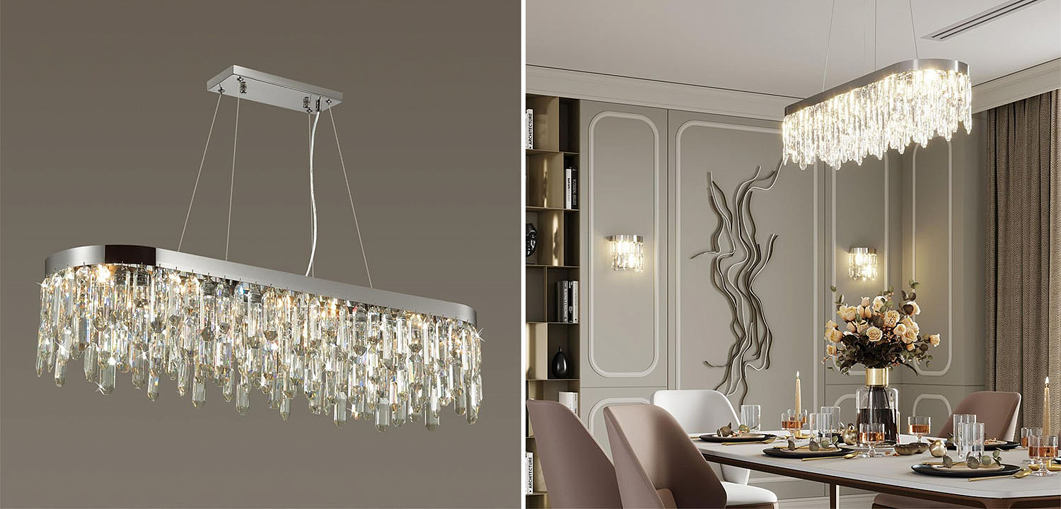 Люстра Crystal Polyhedrons Linear Chrome Люстра Crystal Polyhedrons Linear Chrome - Loft-Concept в Твери