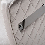 Стул серый велюровый со стеганной спинкой Focus on Convenience варинант исполнения - 2 | Loft Concept в Твери